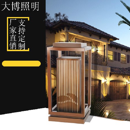 不銹鋼led柱頭燈電鍍拉絲高檔小區(qū)別墅花園庭院草坪燈廠(chǎng)家批發(fā)